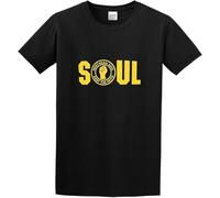 ETTUWSDFV Northern Soul Soul Logo Music 100% Cotton Tshirts Men Black Manches Courtes(Medium)