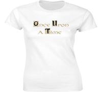 ETTUWSDFV Once Upon A Time Womens Fitted Short Sleeve T ShirtWhite Manches Courtes(3X-Large)