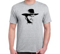 ETTUWSDFV PKLY Clint Eastwood Grey T-Shirt Cow Western Spaghetti Grey Manches Courtes(XX-Large)