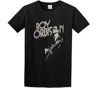 ETTUWSDFV Roy Orbison Guitar Logo Cotton T Shirt Mens Manches Courtes(Large)
