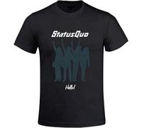 ETTUWSDFV Status Quo Hello Men's T Shirts with Designs Round Neck Manches Courtes(XX-Large)