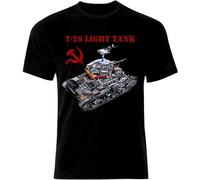 ETTUWSDFV T 26 Tank Panzer Armure Army War USSR Russia T-Shirt Manches Courtes(3X-Large)