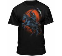 ETTUWSDFV Teelocity Grim Reaper Horse Death Rider Scythe Men's Skull T-Shirt Manches Courtes(Small)