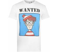 ETTUWSDFV Where's Wally Mens Wanted Mens Women T Shirt 100% Cotton White2617 Manches Courtes(X-Large)