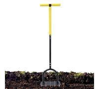 ETUCYNG Aérateur de Jardin - Pointes Aératrices pour Sol Compacté avec Outil d'Aération,Manche en T Ergonomique Scarificateur Jardin à Plateau Large pour Aménagement Paysager et Agriculture