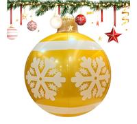 ETUCYNG Balle de Noël gonflable - 50 cm - Décoration d'extérieur imperméable pour la maison, le jardin, le bureau, le salon, la terrasse, l'école, le magasin, les chemins