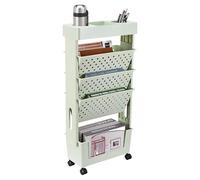 ETUCYNG Bibliothèque mobile en polypropylène 37,5 x 15 x 78 cm avec roulettes pour chambre d'enfant, salle d'études et salon