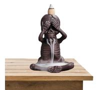 ETUCYNG Brûleur d'encens à décor de tête de Mort,Porte-brûleurs d'encens Skull Backflow - de Maison d'aromathérapie, Style Classique reflétant Le goût élégant de l'hôte, Cadeau de Noël d'anniversaire