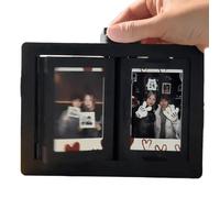 ETUCYNG Cadre photo - Album photo rotatif | Manivelle à 360 degrés pour 12 cartes, décoration de table pour la maison, la chambre à coucher, le salon, les couples, les amis, la fête des pères