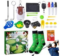 ETUCYNG Calendrier De L'Avent 24 Jours Au Thème Golf,Calendrier de Compte à Rebours | Accessoires Golf Clubs Balls Tees Carnet De Score Pour Hommes Adultes Adolescents Fêtes