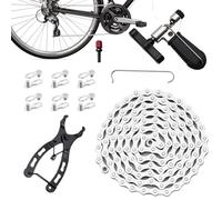 ETUCYNG Chaîne de vélo pour 6/7/8 vitesses | Kit de réparation avec dérive-chaîne et goupille de connexion - Accessoires de vélo de route - Outil compact pour professionnels et amateurs
