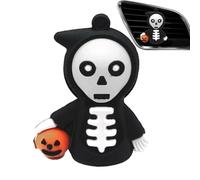 ETUCYNG Clips de ventilation squelette, clips de ventilation pour voiture, crâne d'horreur - Pince de parfum - Clip de sortie d'air pour diffuseur de voiture, accessoires d'intérieur pour hommes et