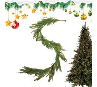 ETUCYNG Couronnes de Noël,Guirlande de Couronne de Noël Réaliste pour Extérieur - Décorations végétales imperméables pour fêtes Porche Maison fenêtre Cuisine cheminée Maison Action de