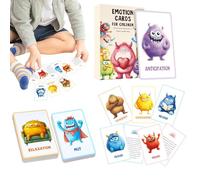 ETUCYNG d'apprentissage des Émotions,Cartes Éducatives avec Réalistes pour l'Apprentissage des Émotions chez Les Tout-Petits - Fiches Éducatives Compactes pour École Maternelle Maison Extérieur