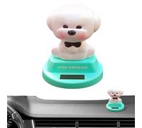 ETUCYNG Décoration de tableau de bord de voiture pour chien - Figurine de chien - Décoration de voiture mignonne à énergie solaire, décoration de bureau, chiot de dessin animé, décoration d'intérieur