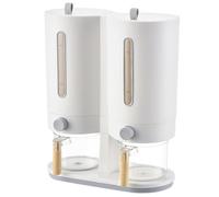 ETUCYNG Distributeur de céréales, conteneur alimentaire domestique pour aliments secs | 2 compartiments pour céréales, farine, flocons d'avoine, haricots, maïs, céréales