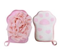 ETUCYNG Gants exfoliants pour le corps, exfoliant pour le corps, exfoliant 2 en 1 pour le corps - Éponge de bain, exfoliant pour gants, éponge luffa, éponge de douche pour enlever les peaux