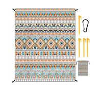 ETUCYNG Grande couverture de pique-nique - Tapis de plage imperméable bohème - Couverture de pique-nique pliable avec sac de rangement - Tapis léger pour jardin, parc, voyage