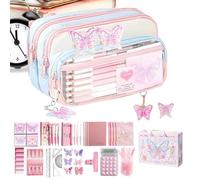 ETUCYNG Grande Trousse à Crayons avec Fermeture éclair sur Le thème des Papillons - pour l'école, Le marquage, Les déplacements, Les Voyages, Les étudiants, Les Jeunes, Les Adolescents, Les Adultes