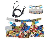 ETUCYNG Harnais de Dragon et Laisse, Harnais de Dragon Barbu - Harness de Petits Animaux,Accessoires de Gilet Doux et réglables Laisse Les lézards, caméléons, Hamsters, Souris