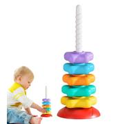 ETUCYNG Jouets empilables pour, Jouets en Forme d'étoile Arc-en-, Anneaux d'empilage éducatifs Arc-en- en Forme d'étoile, Jouets empilables pour bébés de Plus de 6 Mois