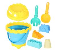 ETUCYNG Jouets pour Plage Enfant,8 Pièces avec Seau Pliant Pelle et Moules | Jouet Château du Sable Garçons Filles,pour Jardin Bord de Mer Piscine Plage, Filles Garçons Dès 3 Ans et Plus