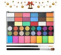 ETUCYNG Kit Maquillage Visage - 42 Couleurs à Base d'Eau avec Pinceaux,Palette Portable pour Noël Scène Halloween Carnaval École Fêtes