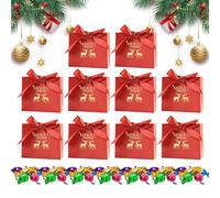 ETUCYNG Lot de 10 sacs d'emballage cadeau de Noël - Avec nœud - Sacs de Noël pour friandises de Noël - Pour la tradition, le partage, la fête, la famille, la joie, la maison, les fêtes, les festivals