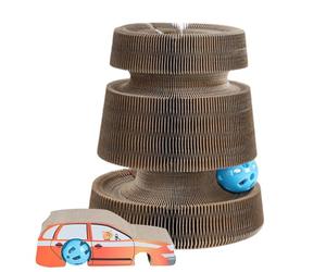 ETUCYNG Magic Organ - Planche à gratter 2 en 1 pour chat - Avec clochette - En carton ondulé - Pliable - Pratique - Durable et recyclable