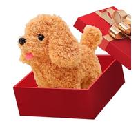 ETUCYNG Mon Robot Chiot Réaliste,Chien en Peluche Jouet Interactif avec Figurines Marchant Aboyant et Remuant la Queue,Jouet Robot Chiot en Peluche - pour Maison Voyage Chambre d'Intérieur et