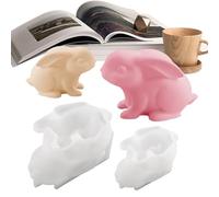 ETUCYNG Moules En Silicone Pour Loisirs Créatifs - Facile à Démouler Forme 3D de Lapin de Pâques,Pour Résine Époxy | Pour la Création de Savons, Bougies, Objets en Plâtre, Ornements de Table et la