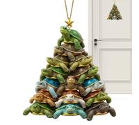 ETUCYNG Ornement De Noël Tortue, Ornement Festif Décoratif, Forme Tortue Marine Acrylique 2D À Suspendre pour Fête Décoration Intérieure Jardin