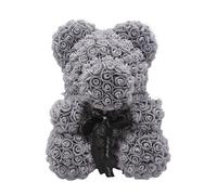 ETUCYNG Ours en forme de rose pour la Saint-Valentin, cadeau de fleurs artificielles, ours en rose pour la Saint-Valentin, ours en rose artificiel de 25 cm, cadeau d'anniversaire et de fête des mères