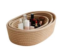 ETUCYNG Panier en Corde | Bacs En Coton Pliables - Panier À Linge,Pour Jouets Vêtements Couvertures Serviettes Bébé Dortoir Placard Salle De Bain Cellier Salon Chambre