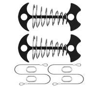 ETUCYNG Piquets de Terrasse pour Meubles - Cheville Fishbone pour Kayak Et Ancrage Terrasse,2 Pièces Antirouille de Qualité avec 2 Cordes et 4 Mousquetons pour Grils Barbecue Chaises Kayak Tables