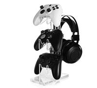 ETUCYNG Porteur de contrôleur de Jeux vidéo Clear, Porte-contrôleur Transparent,Civeau de Casque de 3 Niveaux | Support d'écran de Bureau de Support de contrôleur pour l'organisateur de Bureau