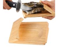 ETUCYNG Support Huitre, Pince À Huître, Écailleur D'huîtres, Ouvre Huitre Bois, Ouvre Huitres Facile, Pince À Écailler Les Huîtres, Couteau À Huîtres avec Base, Clip Portable pour Huîtres