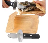 ETUCYNG Support Huitre, Pince À Huître, Écailleur D'huîtres, Ouvre Huitre Bois, Ouvre Huitres Facile, Pince À Écailler Les Huîtres, Couteau À Huîtres avec Base, Clip Portable pour Huîtres