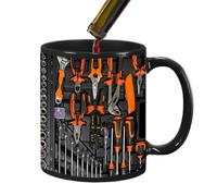 ETUCYNG Tasse à café Boîte à outils 350 ml Tasse à café Mécanicien Boîte à outils Céramique Nouvelles tasses à café pour hommes Artisan Tournevis Anniversaire Noël Thanksgiving Anniversaire