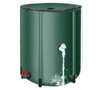 ETUCYNG Tonneau de pluie pliable de 26 gallons - Système de réservoir d'eau de pluie avec kit de trop-plein de filtre