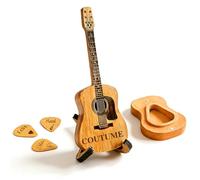 Étude à médiator Guitare personnalisée, contenant 3 médiateurs en bois sur mesure, avec possibilité de gravure personnalisée - amateurs de guitare, les groupes et les musiciens (Guitare acoustique 1)