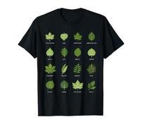 Étude botanique de la Nature sur Les différents Types de Feuilles d'arbres T-Shirt