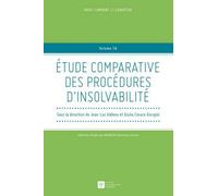Étude comparative des différentes procédures d'insolvabilité Sous la direction de jean-luc vallens et giulio cesare giorgini - Collectif - Societe Legislation Comparee - broché - Etude