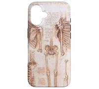 Étude d'anatomie Humaine des squelettes par Leonardo da Vinci Coque pour iPhone 16