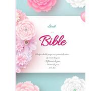 Étude de la Bible, chaque double page vous permet de noter le verset du jour, réflexions du jour, prières du jour et la date.