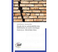 Etude de la vulnérabilité des bâtiments en zone sismique - Collectif - P.academiques Francophones - broché - Etude