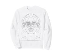 Etude proportionnelle d'une tête d'homme sur Un Concepteur hexagramme Sweatshirt