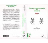Etude sur le dialecte berbère des Beni-Snous Volume 2 - Edmond Destaing - L'harmattan - broché - Etude