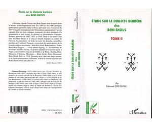 Etude sur le dialecte berbère des Beni-Snous Volume 2 - Edmond Destaing - L'harmattan - broché - Etude