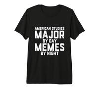 Études américaines Major by Day Memes by Night America Student T-Shirt Haut de Gamme